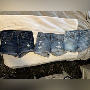 $35 for all 3 pairs! Great condition American eagle Jean shorts size 10